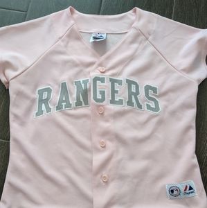 Pink Texas Rangers jersey, size M